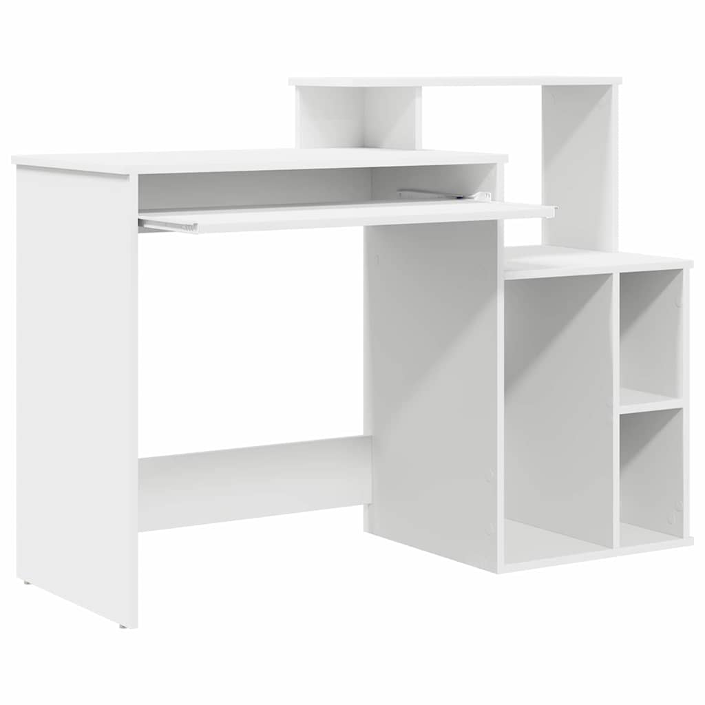 vidaXL Biurko Biały 120,5 x 44 x 88,5 cm Materiał drewnopochodny
