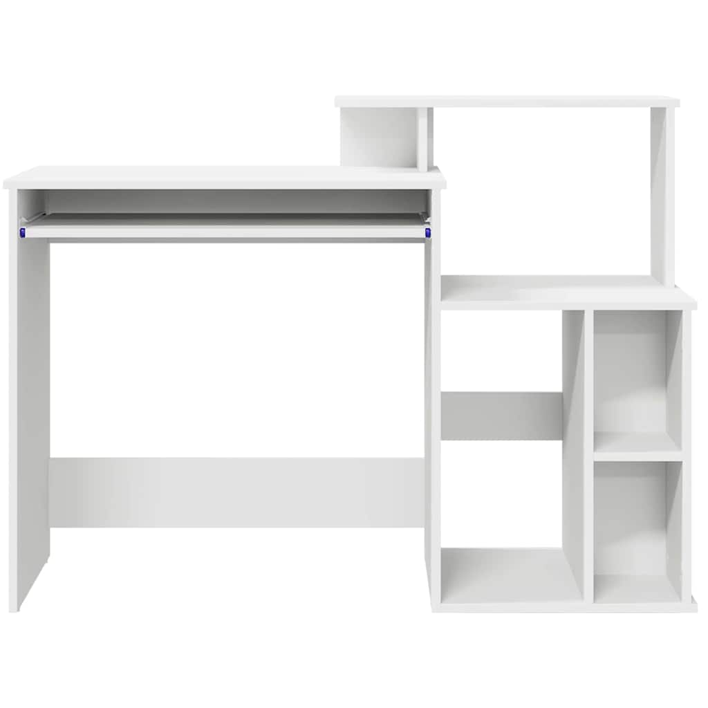 vidaXL Biurko Biały 120,5 x 44 x 88,5 cm Materiał drewnopochodny