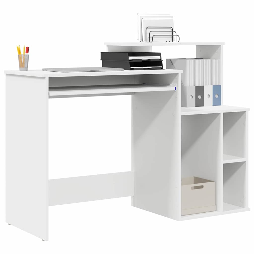 vidaXL Biurko Biały 120,5 x 44 x 88,5 cm Materiał drewnopochodny
