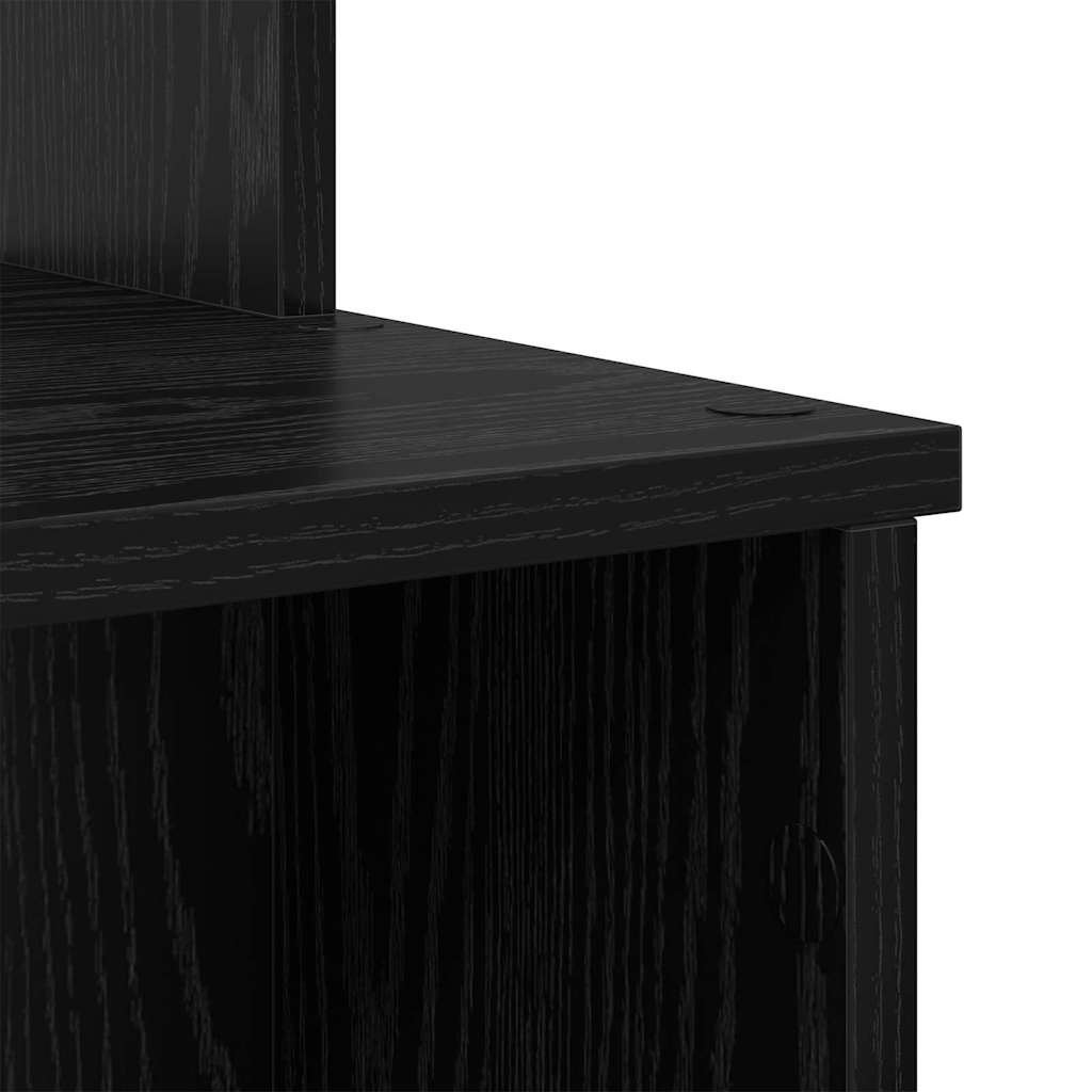 vidaXL Biurko Czarny Dąb 120,5 x 44 x 88,5 cm Materiał drewnopochodny