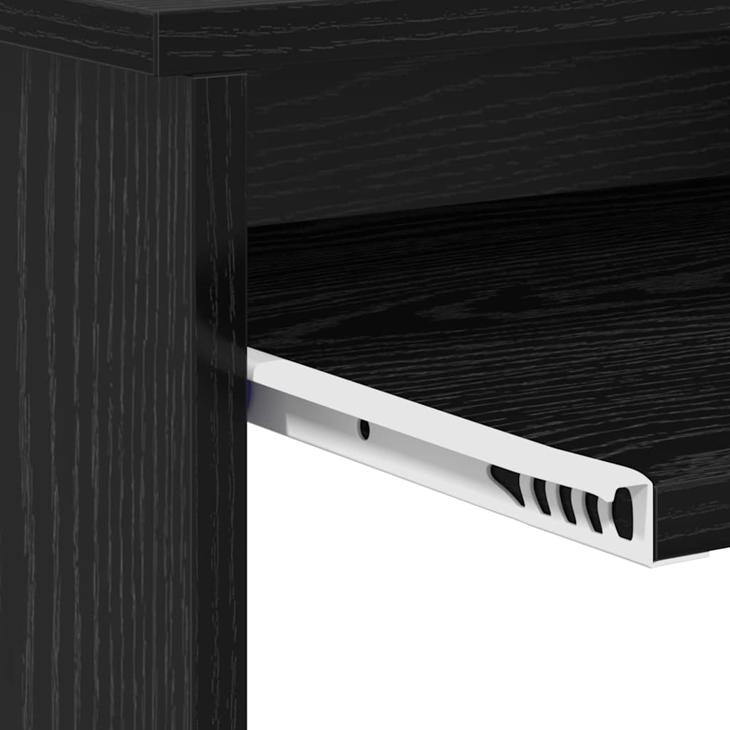 vidaXL Biurko Czarny Dąb 120,5 x 44 x 88,5 cm Materiał drewnopochodny