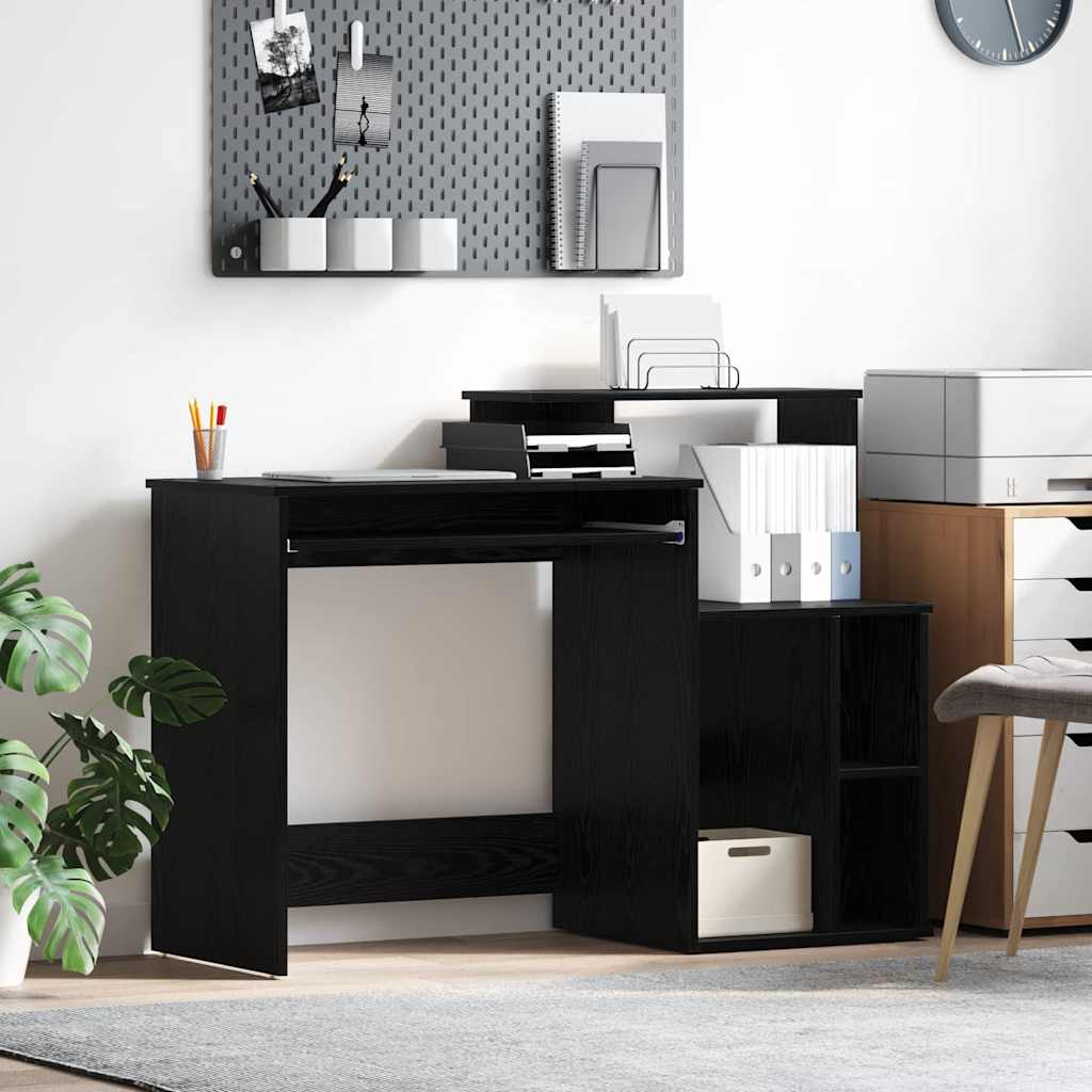 vidaXL Biurko Czarny Dąb 120,5 x 44 x 88,5 cm Materiał drewnopochodny