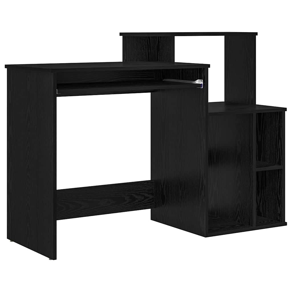 vidaXL Biurko Czarny Dąb 120,5 x 44 x 88,5 cm Materiał drewnopochodny