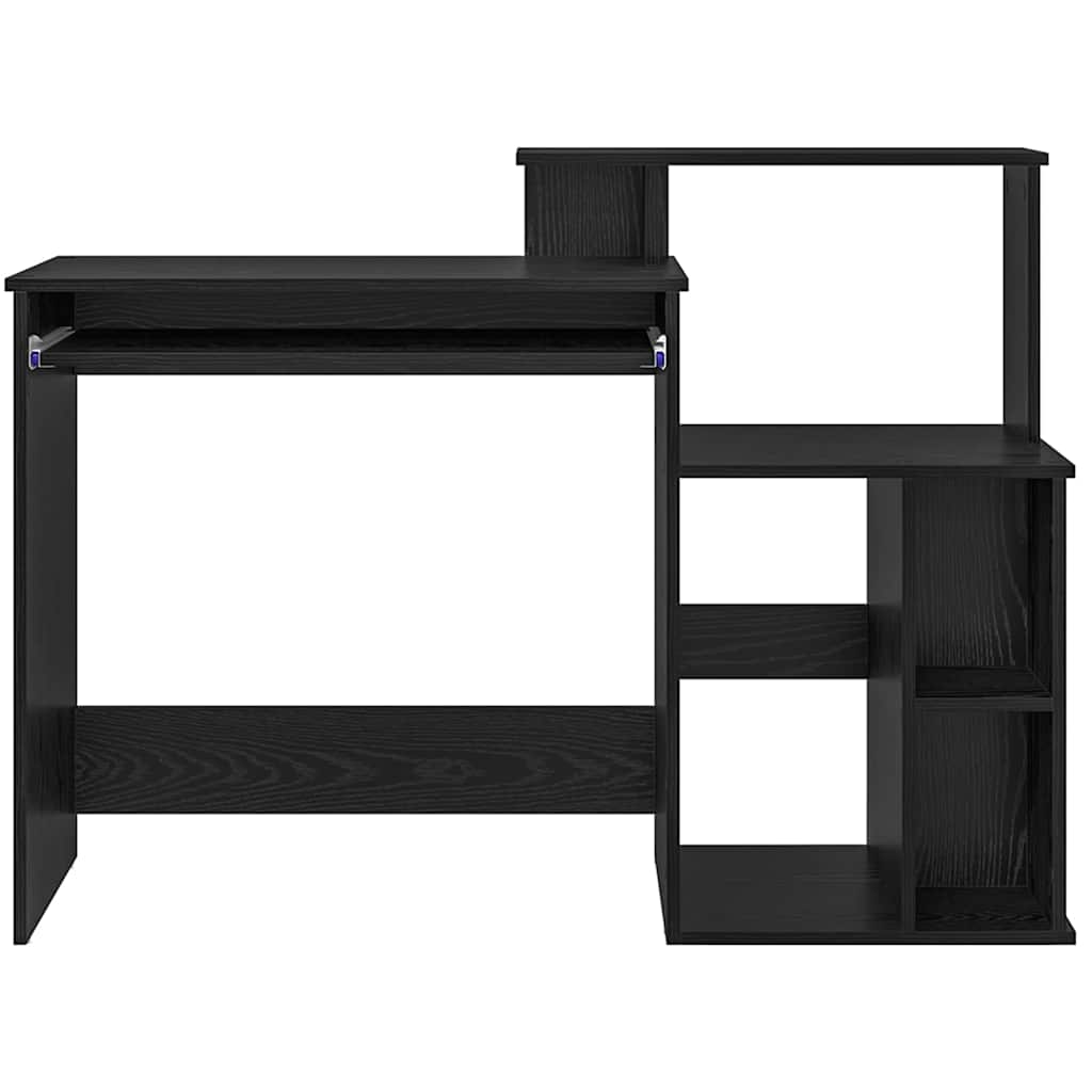 vidaXL Biurko Czarny Dąb 120,5 x 44 x 88,5 cm Materiał drewnopochodny