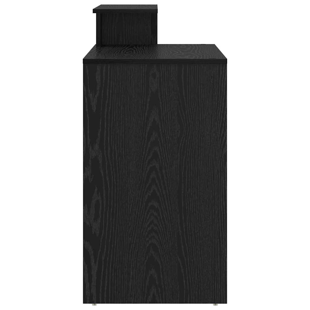 vidaXL Biurko Czarny Dąb 120,5 x 44 x 88,5 cm Materiał drewnopochodny