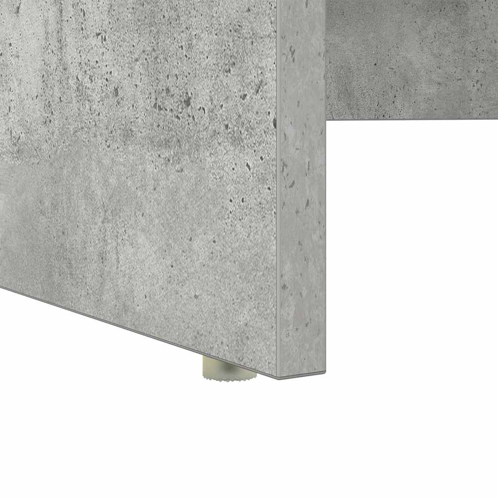 vidaXL Biurko z szufladą z półką Betonowy szary 120,5 x 44 x 88,5 cm