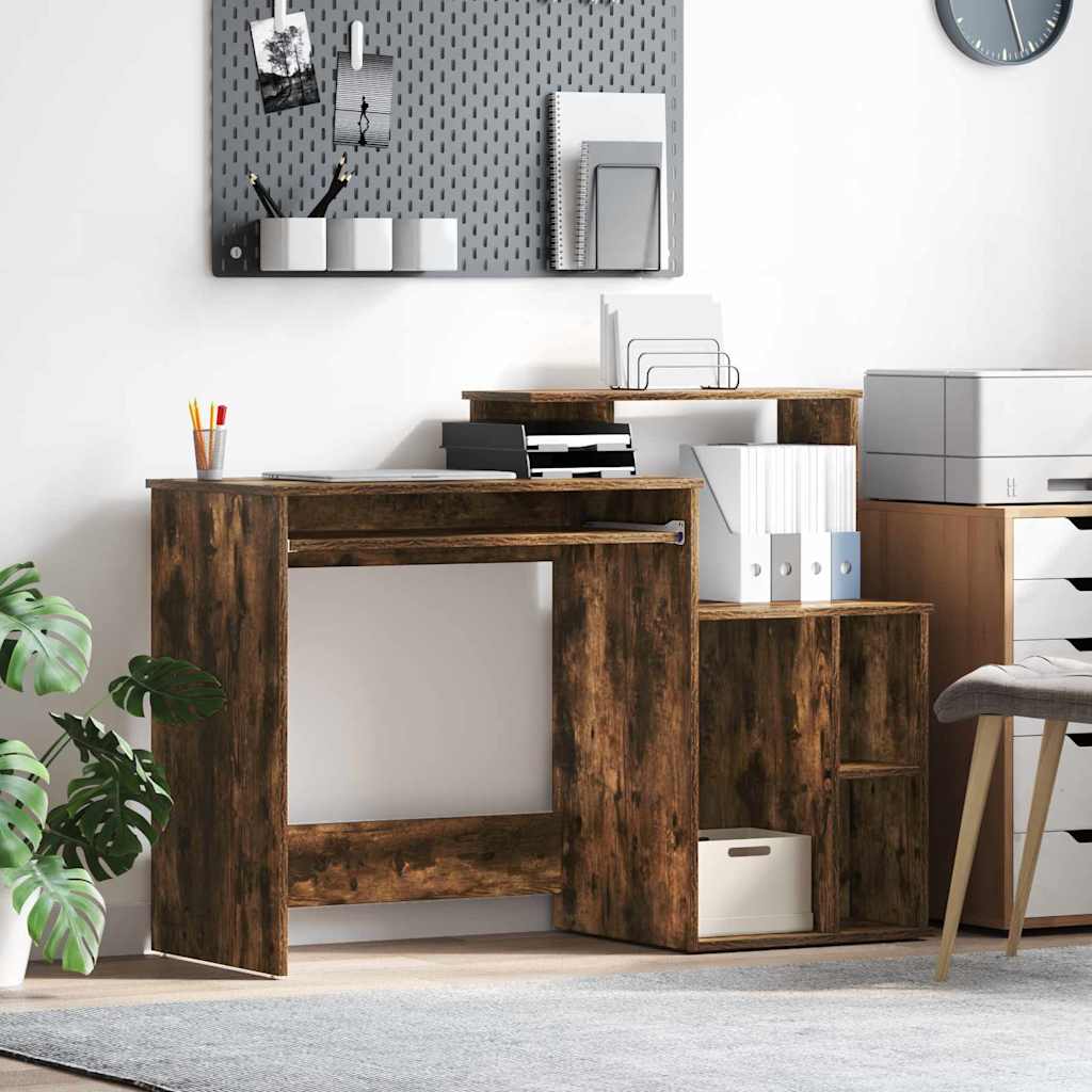 vidaXL Biurko Dąb wędzony 120,5 x 44 x 88,5 cm Materiał drewnopochodny