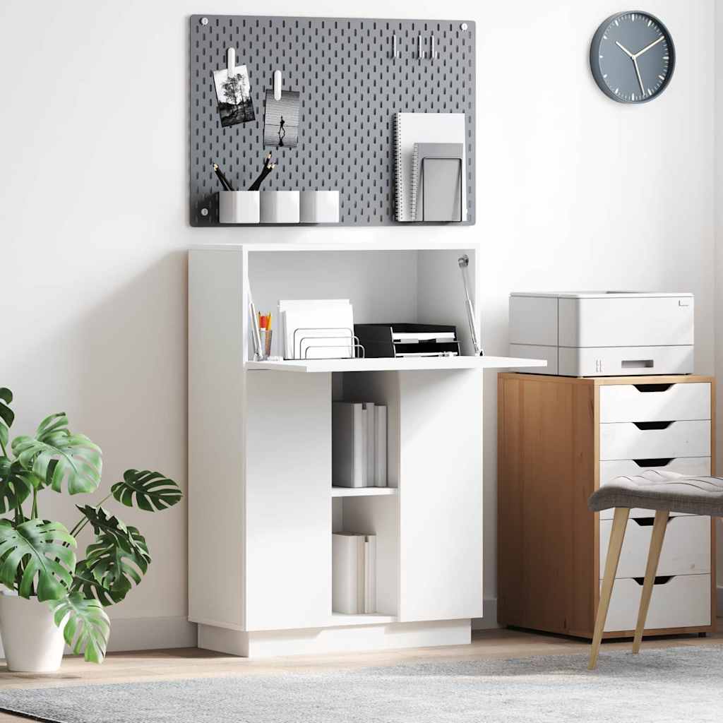 vidaXL Biurko Biały 71.5 x 31.5 x 106.5 cm Materiał drewnopochodny