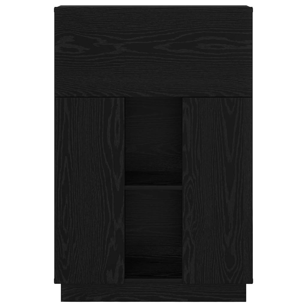 vidaXL Biurko z półką z drzwiami Czarny Dąb 71.5 x 31.5 x 106.5 cm