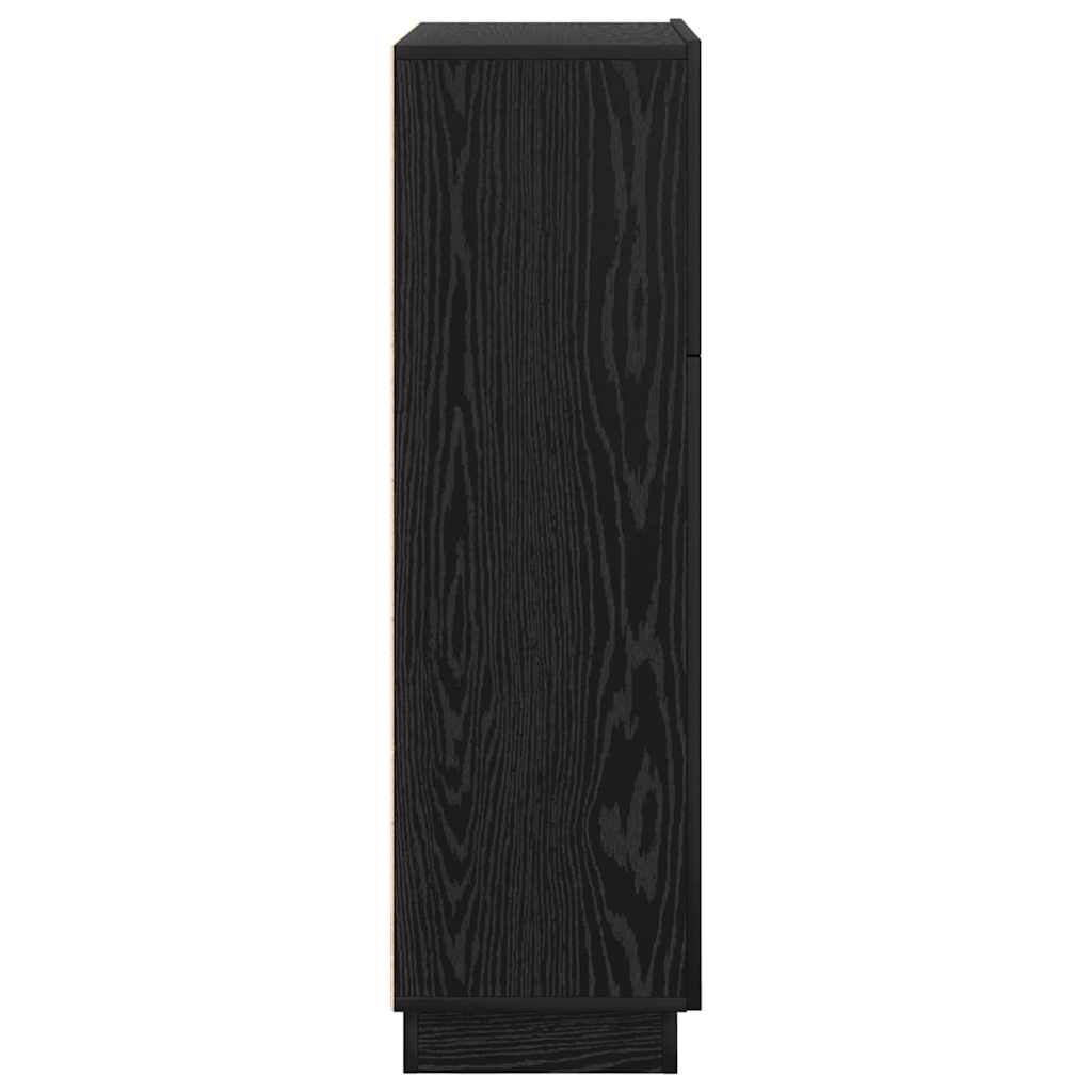 vidaXL Biurko z półką z drzwiami Czarny Dąb 71.5 x 31.5 x 106.5 cm