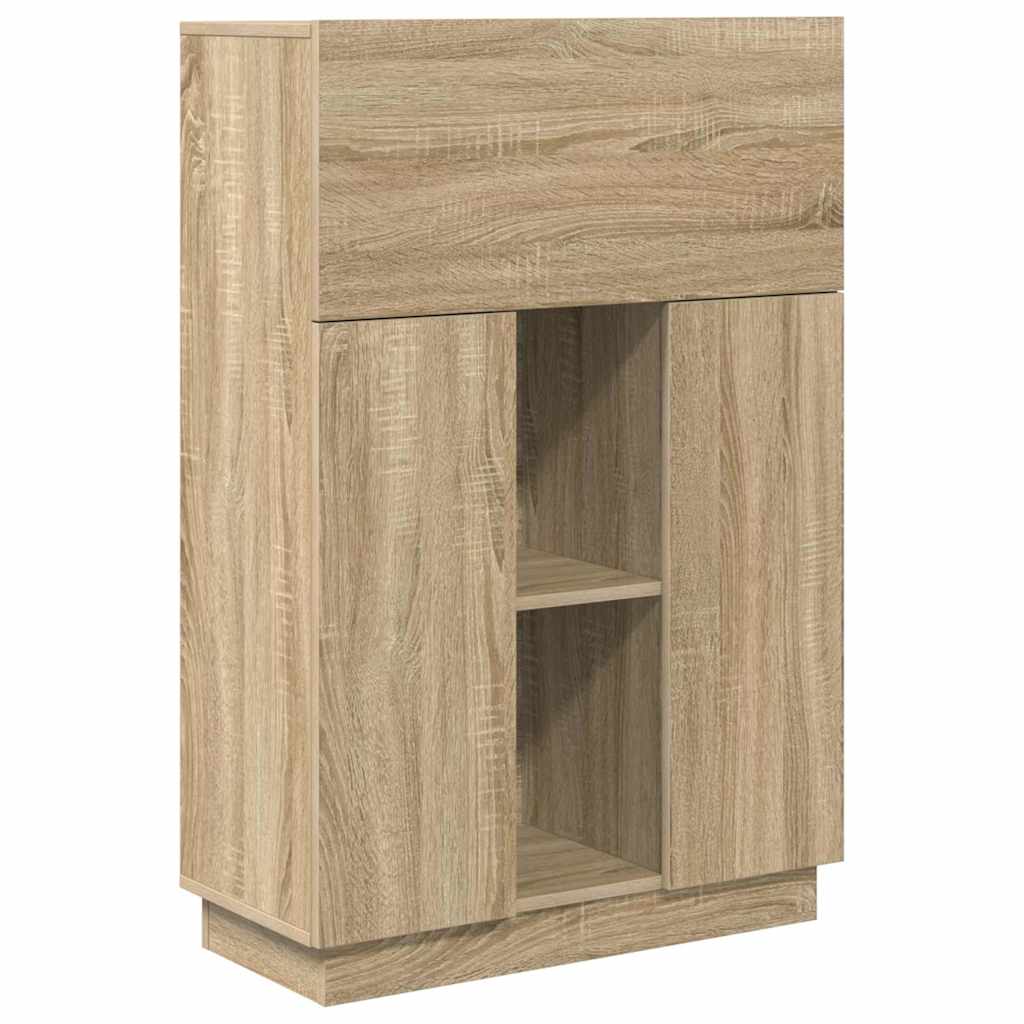 vidaXL Biurko z półką z drzwiami Dąb Sonoma 71.5 x 31.5 x 106.5 cm