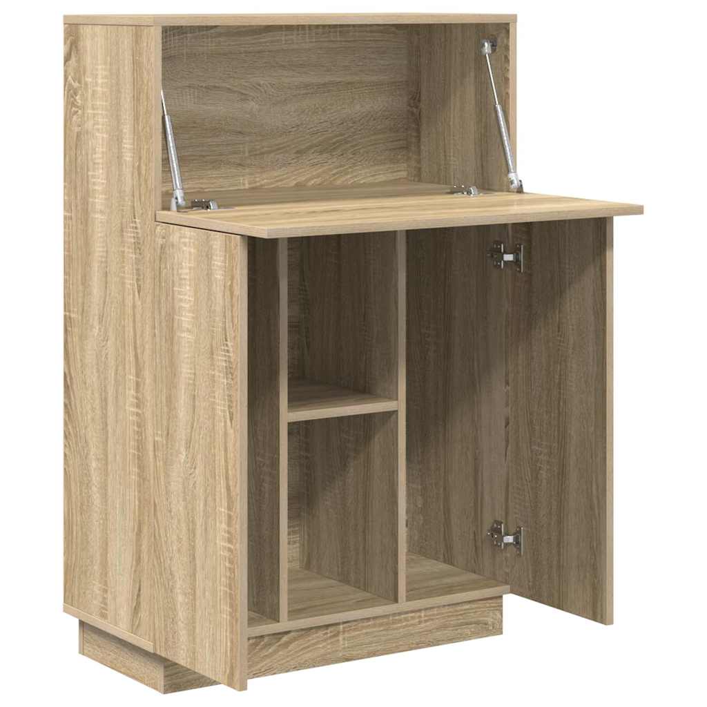 vidaXL Biurko z półką z drzwiami Dąb Sonoma 71.5 x 31.5 x 106.5 cm