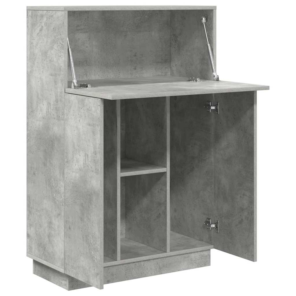 vidaXL Biurko z półką z drzwiami Betonowy szary 71.5 x 31.5 x 106.5 cm