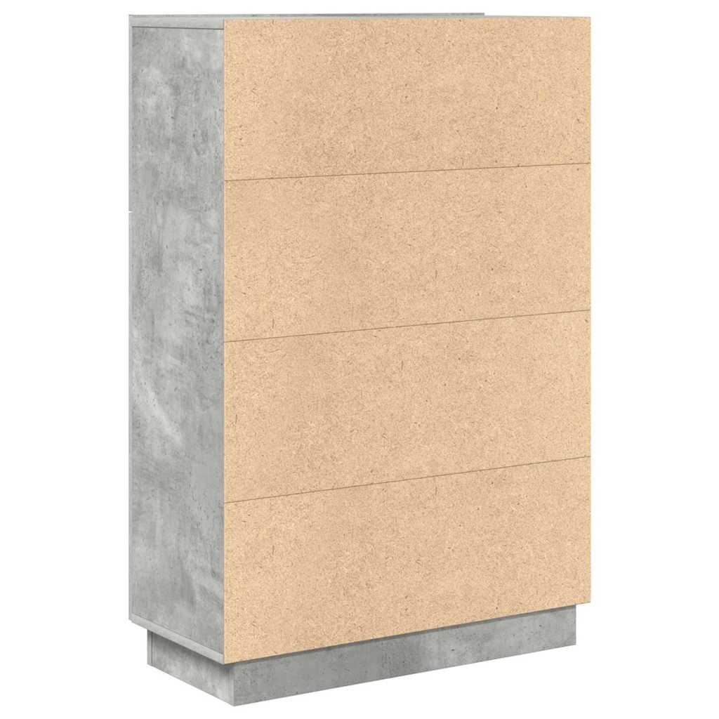 vidaXL Biurko z półką z drzwiami Betonowy szary 71.5 x 31.5 x 106.5 cm
