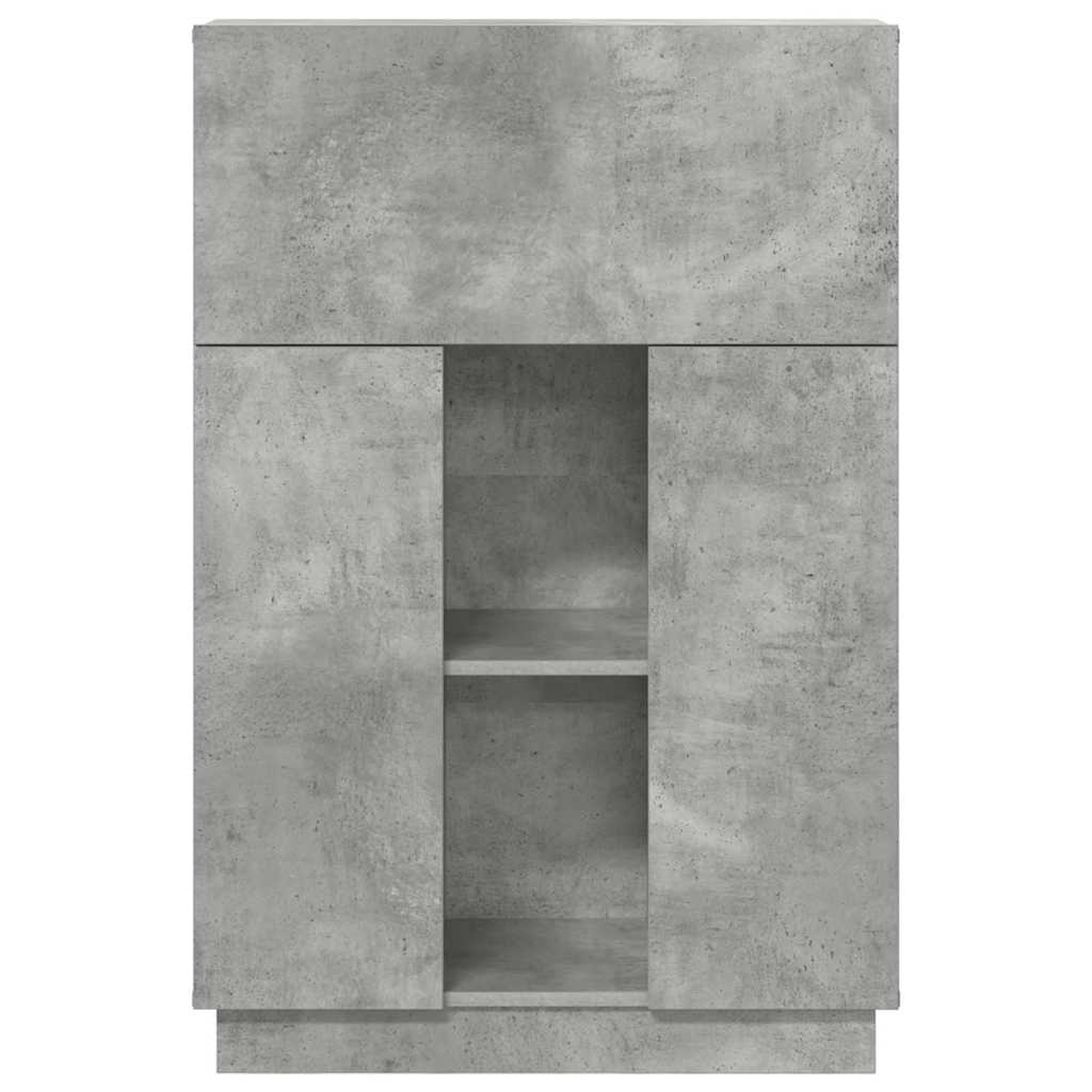 vidaXL Biurko z półką z drzwiami Betonowy szary 71.5 x 31.5 x 106.5 cm