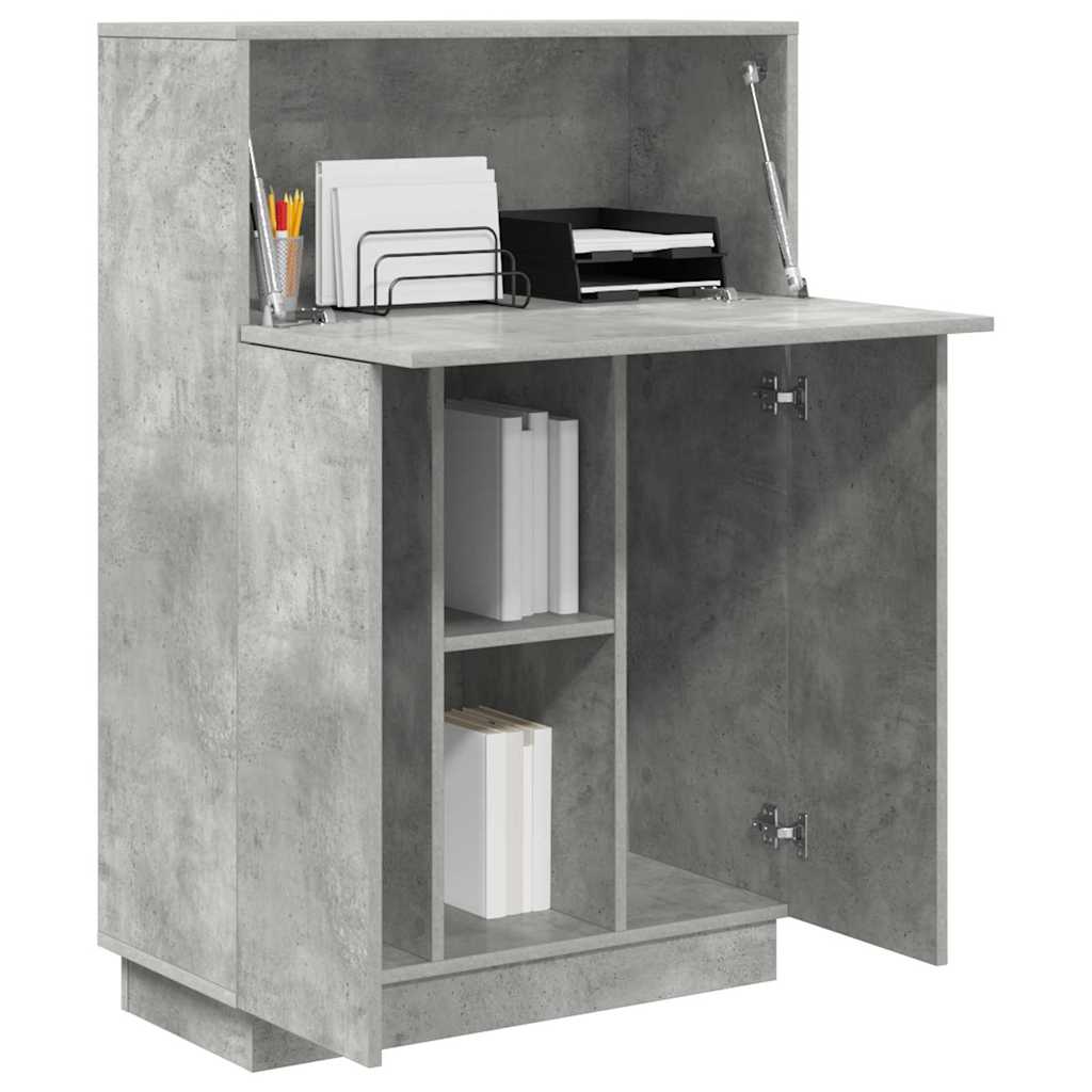 vidaXL Biurko z półką z drzwiami Betonowy szary 71.5 x 31.5 x 106.5 cm