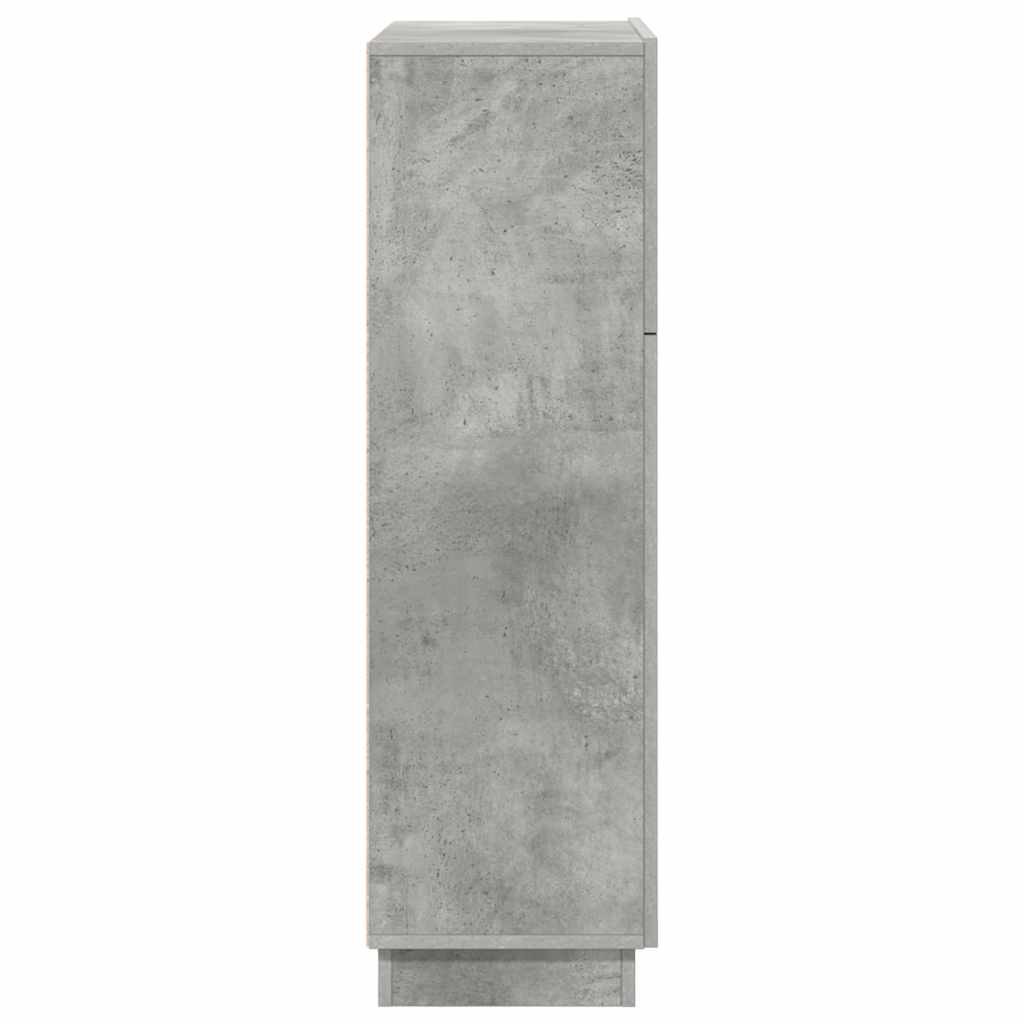 vidaXL Biurko z półką z drzwiami Betonowy szary 71.5 x 31.5 x 106.5 cm