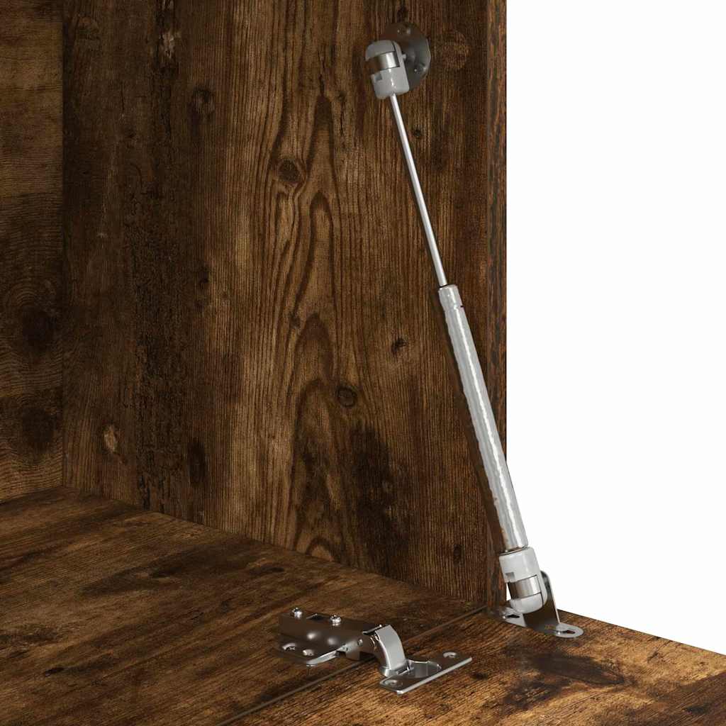 vidaXL Biurko z półką z drzwiami Dąb wędzony 71.5 x 31.5 x 106.5 cm