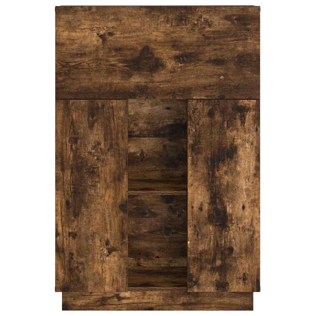 vidaXL Biurko z półką z drzwiami Dąb wędzony 71.5 x 31.5 x 106.5 cm