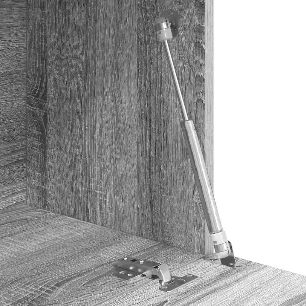vidaXL Biurko z półką z drzwiami Szary Sonoma 71.5 x 31.5 x 106.5 cm
