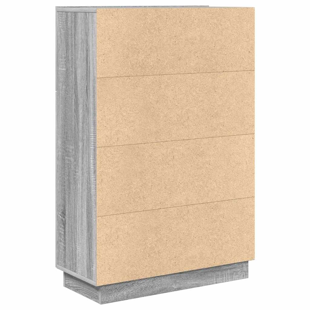 vidaXL Biurko z półką z drzwiami Szary Sonoma 71.5 x 31.5 x 106.5 cm