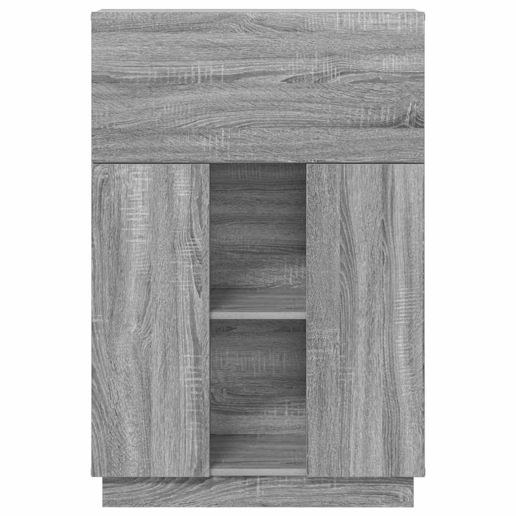 vidaXL Biurko z półką z drzwiami Szary Sonoma 71.5 x 31.5 x 106.5 cm