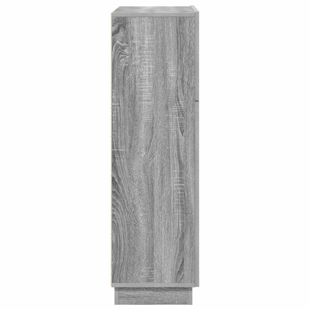 vidaXL Biurko z półką z drzwiami Szary Sonoma 71.5 x 31.5 x 106.5 cm