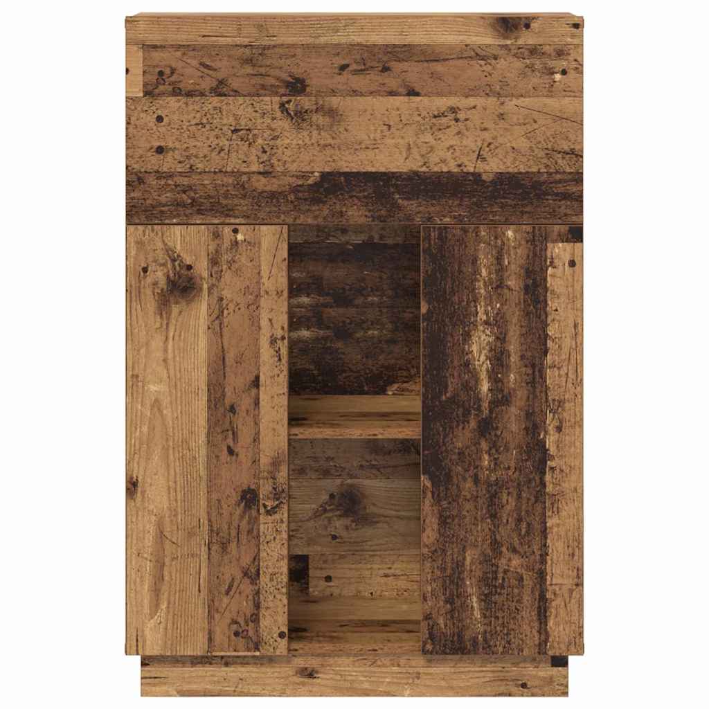 vidaXL Biurko z półką z drzwiami Stare drewno 71.5 x 31.5 x 106.5 cm