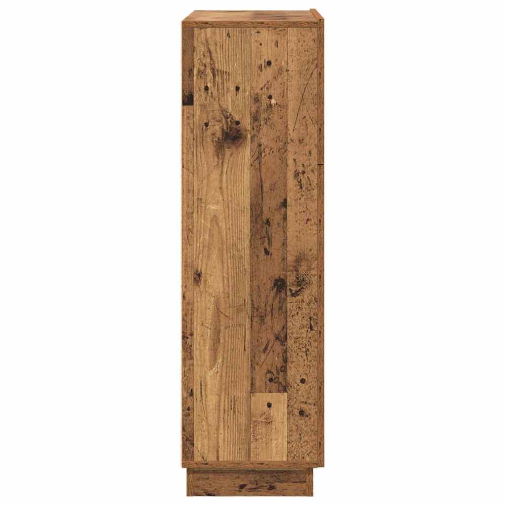 vidaXL Biurko z półką z drzwiami Stare drewno 71.5 x 31.5 x 106.5 cm