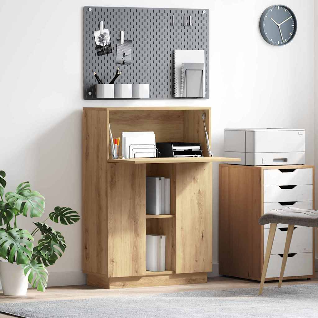 vidaXL Biurko z półką Dąb rzemieślniczy 71.5 x 31.5 x 106.5 cm