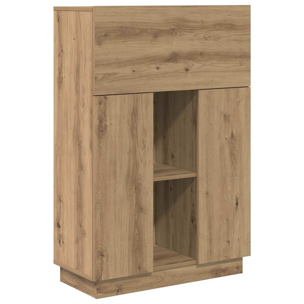 vidaXL Biurko z półką Dąb rzemieślniczy 71.5 x 31.5 x 106.5 cm