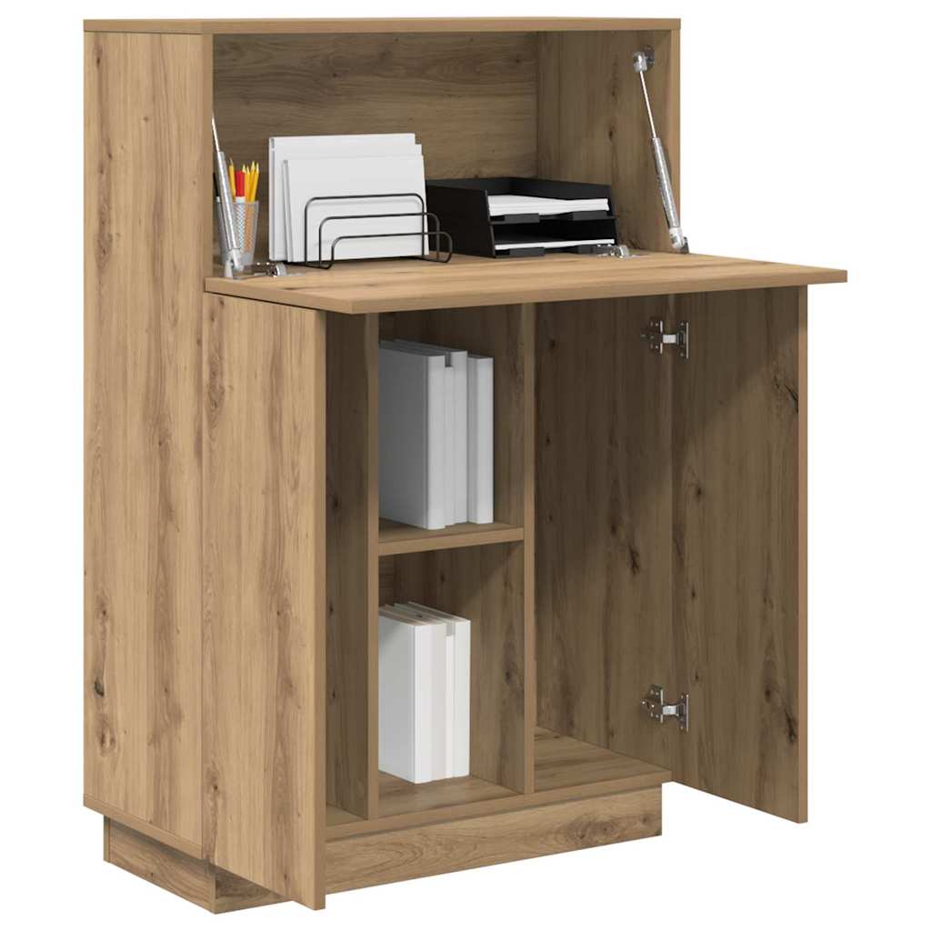vidaXL Biurko z półką Dąb rzemieślniczy 71.5 x 31.5 x 106.5 cm