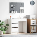 vidaXL Biurko Biały 90 x 37.5 x 75 cm Materiał drewnopochodny