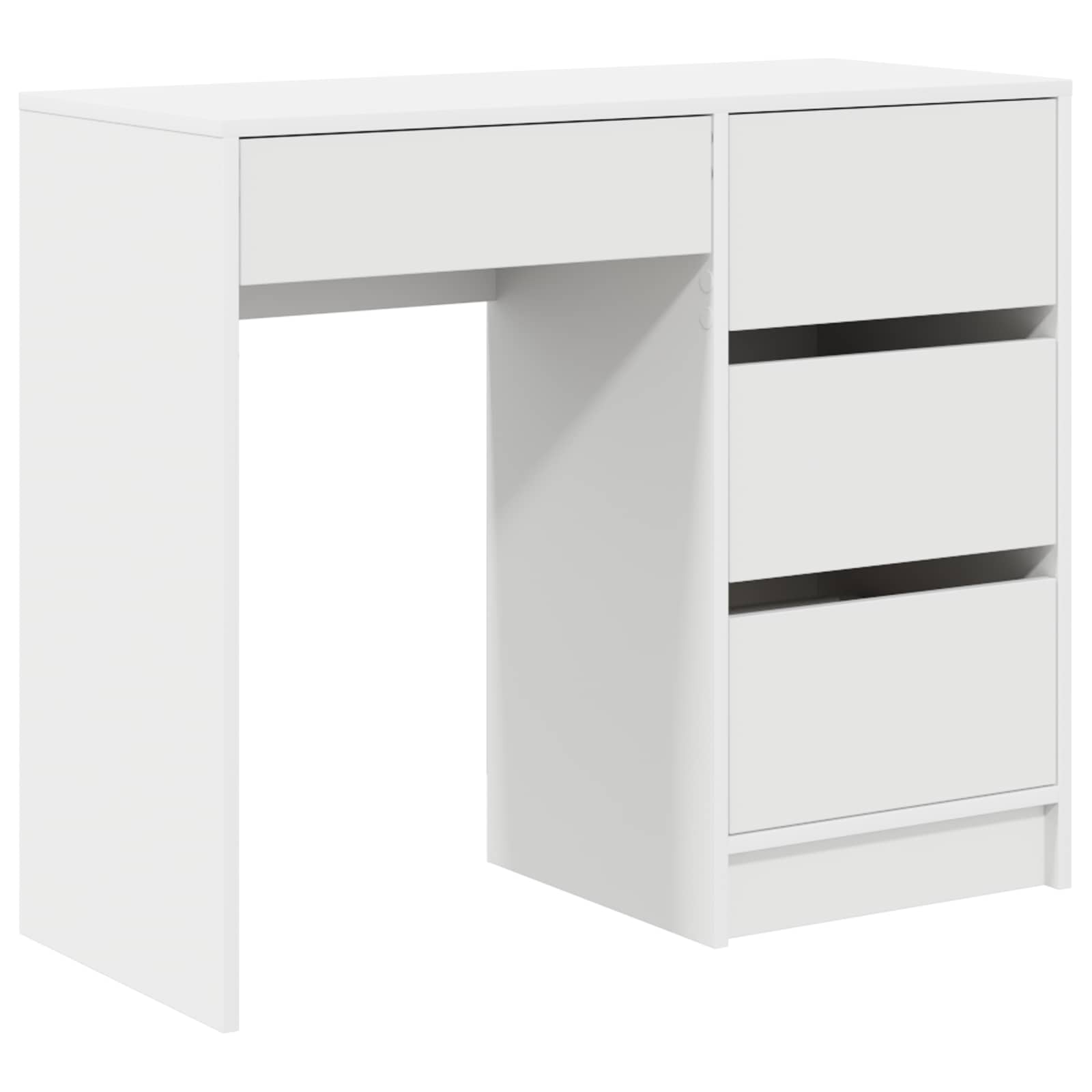 vidaXL Biurko Biały 90 x 37.5 x 75 cm Materiał drewnopochodny