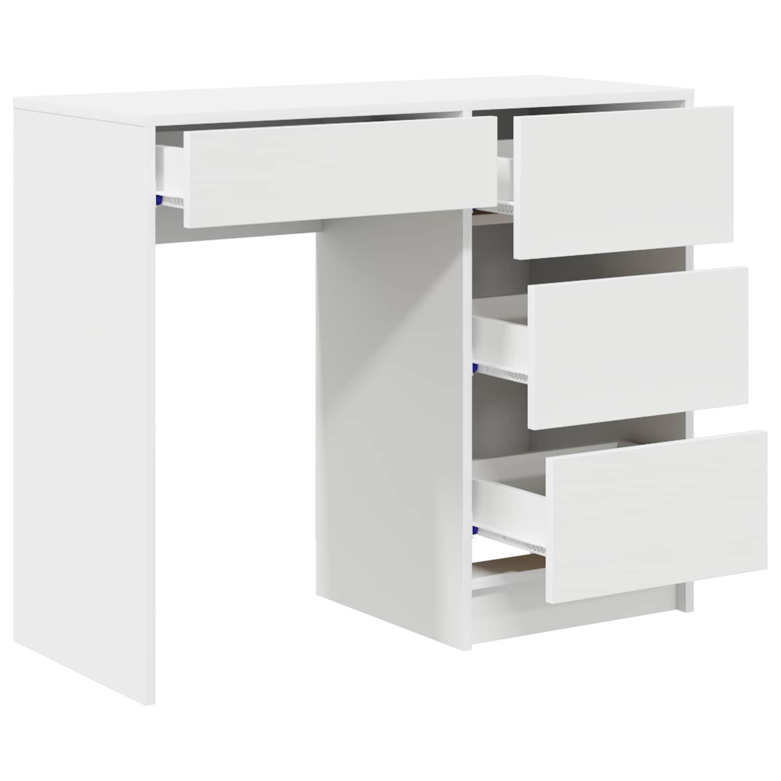 vidaXL Biurko Biały 90 x 37.5 x 75 cm Materiał drewnopochodny