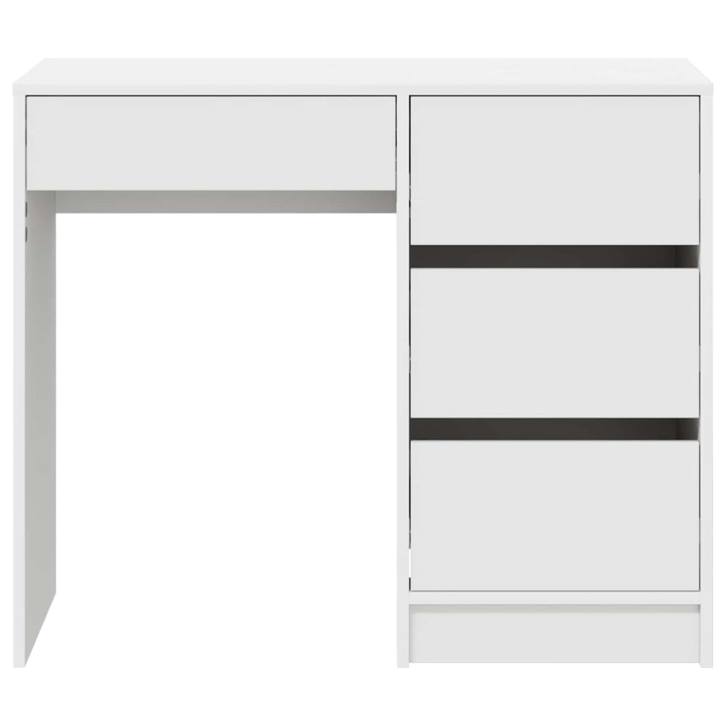 vidaXL Biurko Biały 90 x 37.5 x 75 cm Materiał drewnopochodny