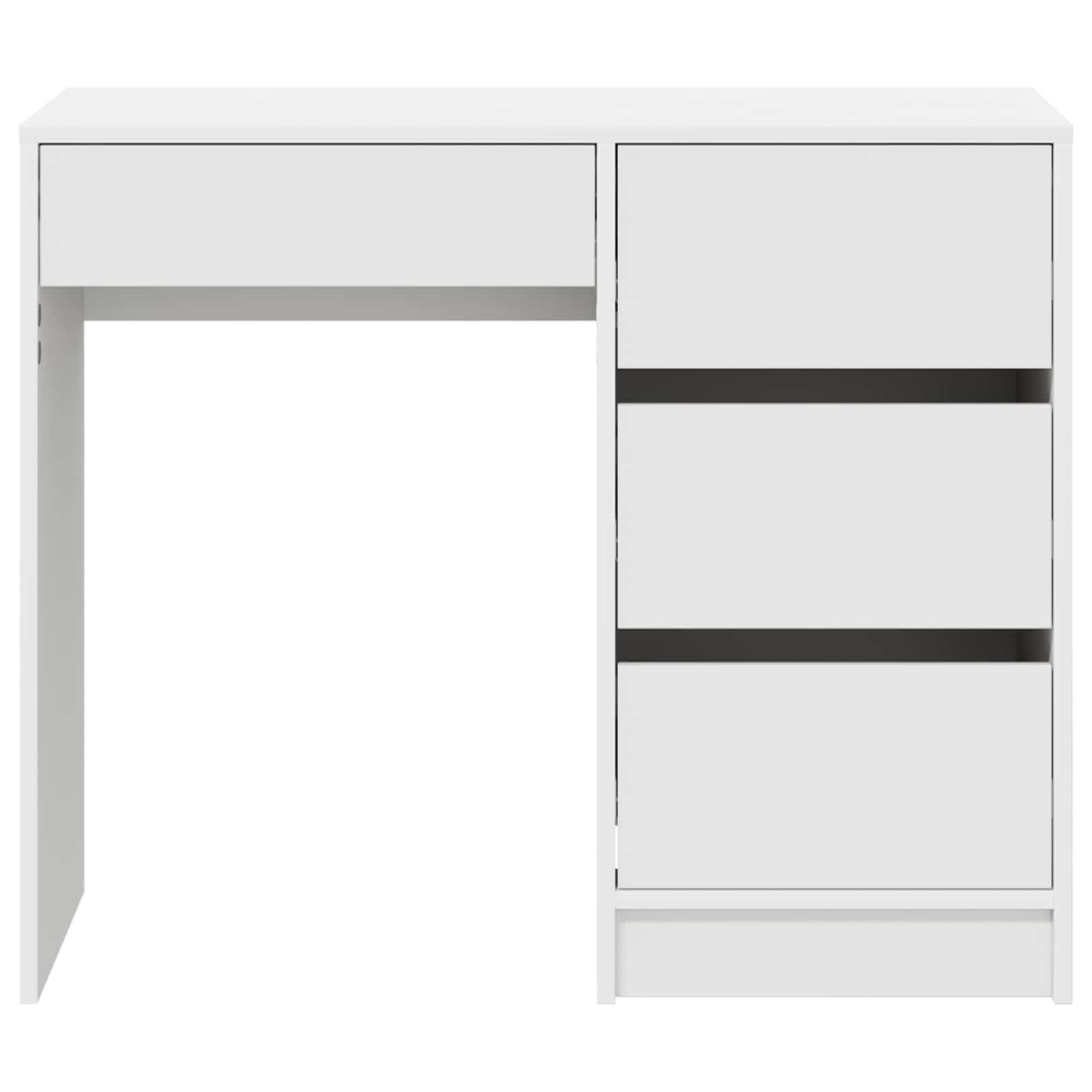 vidaXL Biurko Biały 90 x 37.5 x 75 cm Materiał drewnopochodny