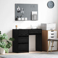 vidaXL Biurko Czarny Dąb 90 x 37.5 x 75 cm Materiał drewnopochodny