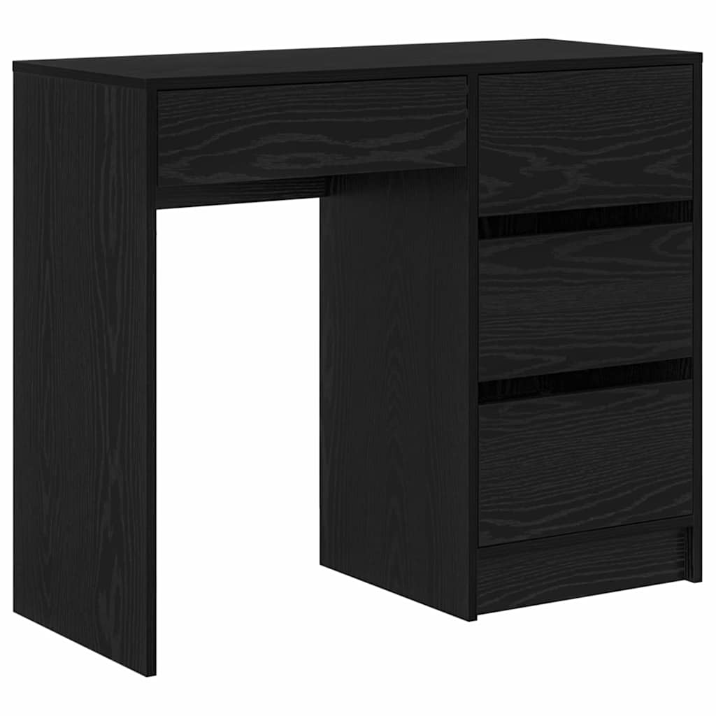 vidaXL Biurko Czarny Dąb 90 x 37.5 x 75 cm Materiał drewnopochodny