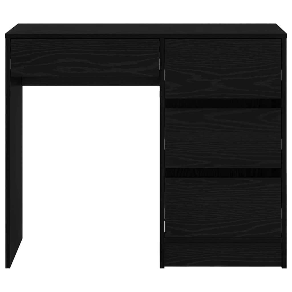 vidaXL Biurko Czarny Dąb 90 x 37.5 x 75 cm Materiał drewnopochodny