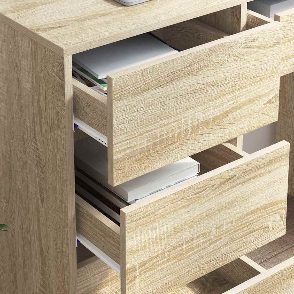 vidaXL Biurko Dąb Sonoma 90 x 37.5 x 75 cm Materiał drewnopochodny