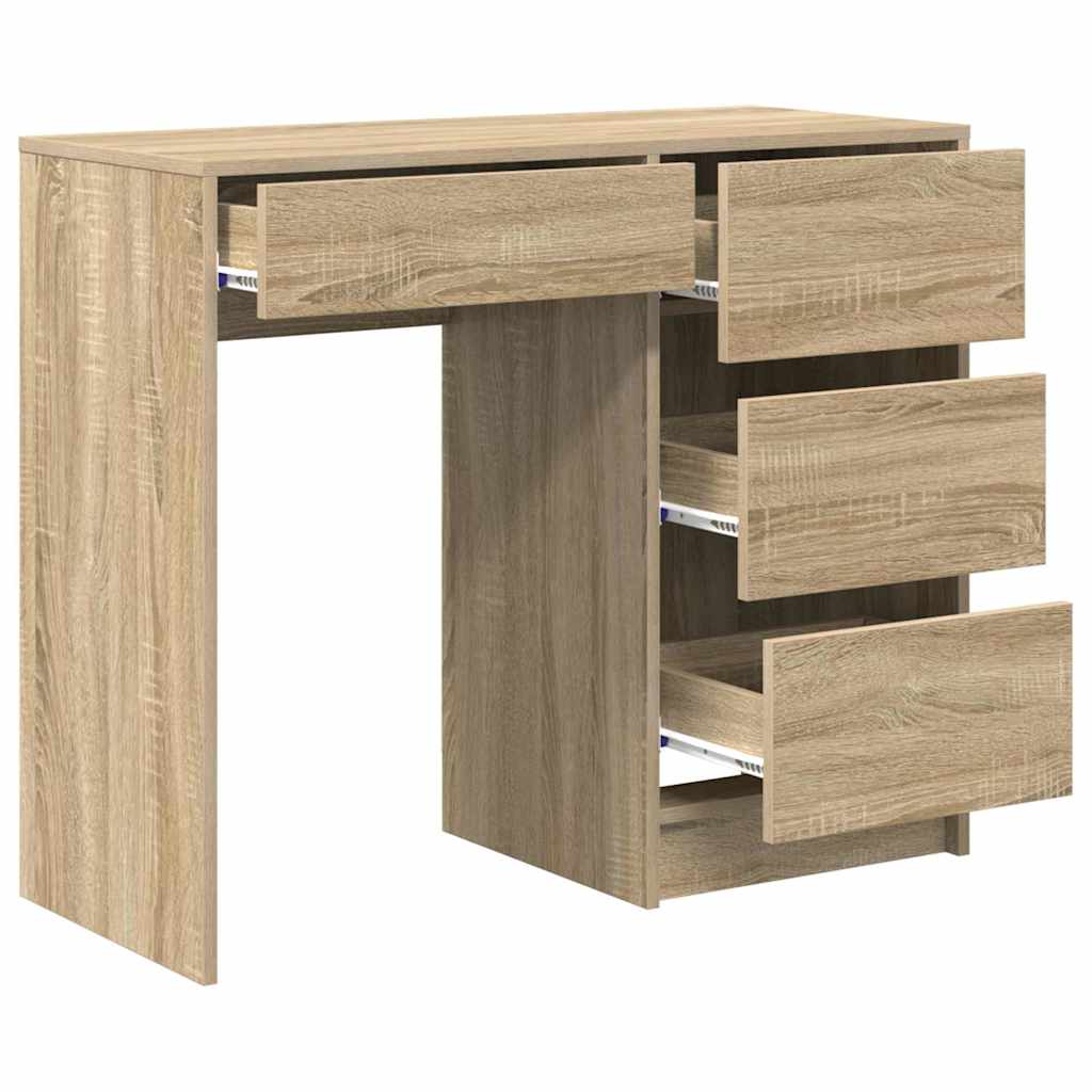 vidaXL Biurko Dąb Sonoma 90 x 37.5 x 75 cm Materiał drewnopochodny