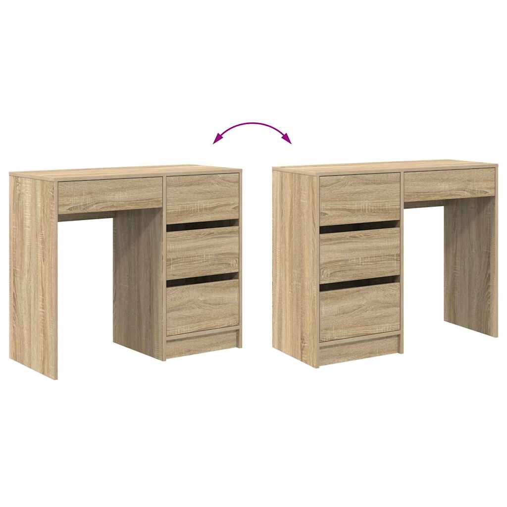 vidaXL Biurko Dąb Sonoma 90 x 37.5 x 75 cm Materiał drewnopochodny