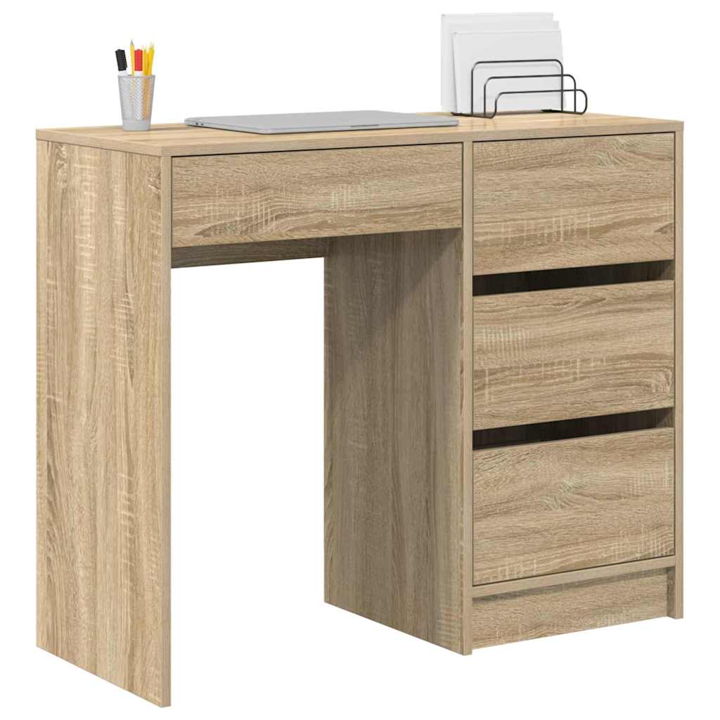 vidaXL Biurko Dąb Sonoma 90 x 37.5 x 75 cm Materiał drewnopochodny