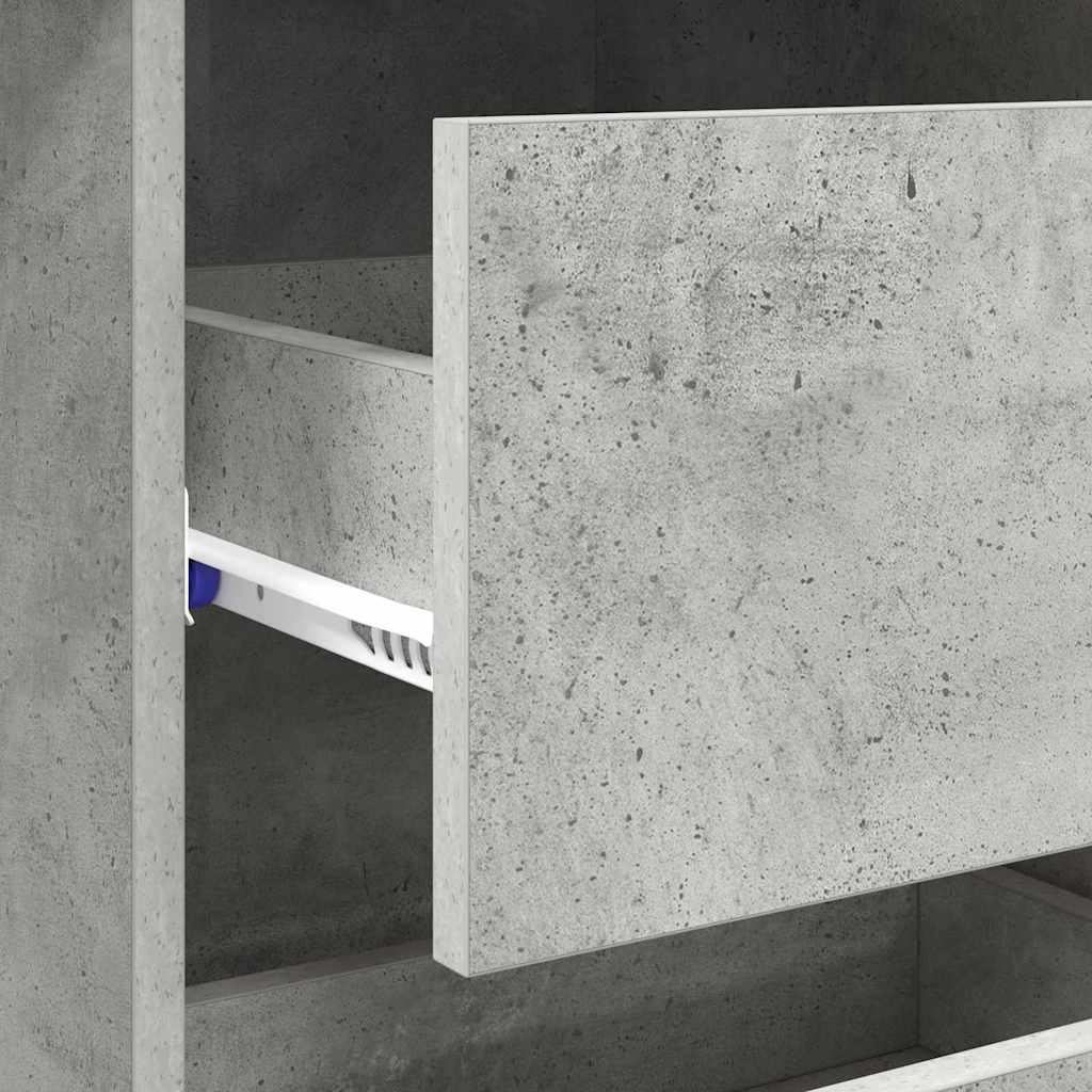 vidaXL Biurko Betonowy szary 90 x 37.5 x 75 cm Materiał drewnopochodny