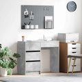 vidaXL Biurko Betonowy szary 90 x 37.5 x 75 cm Materiał drewnopochodny