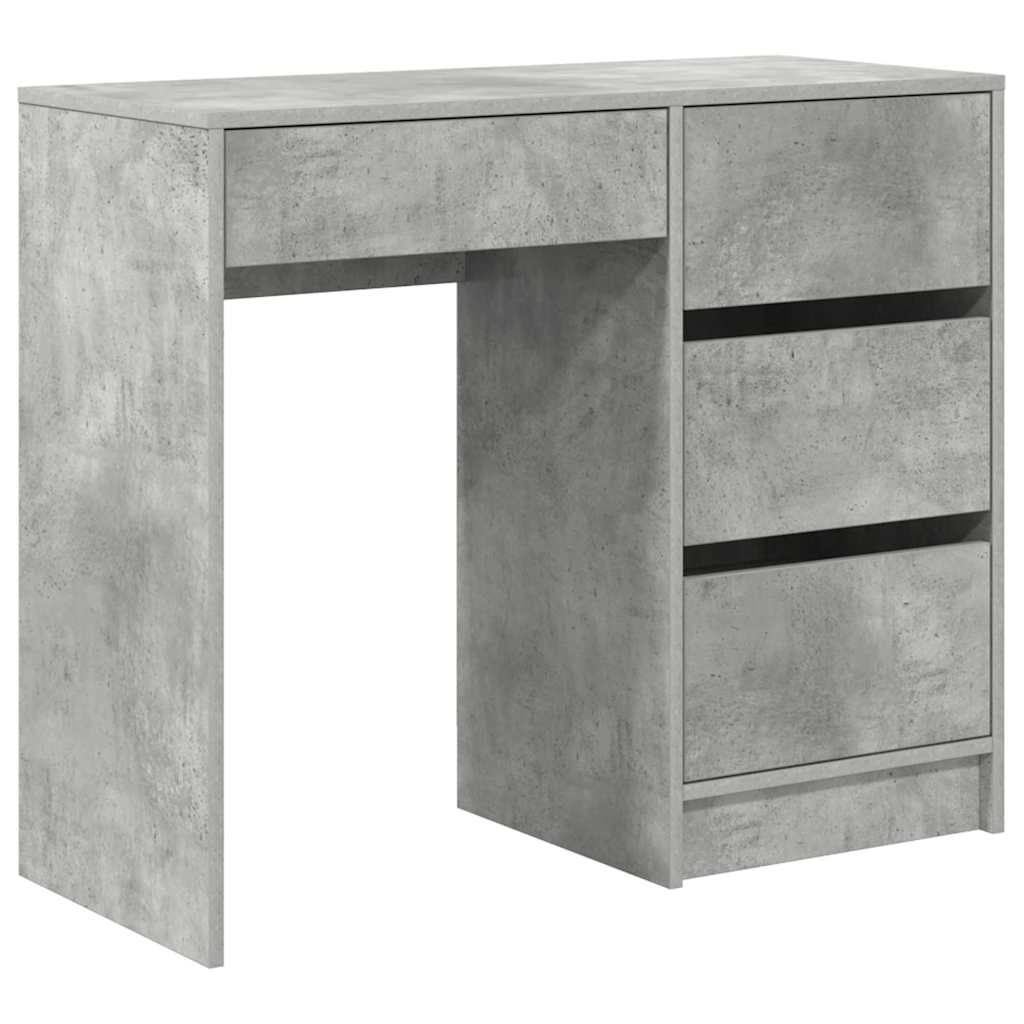 vidaXL Biurko Betonowy szary 90 x 37.5 x 75 cm Materiał drewnopochodny