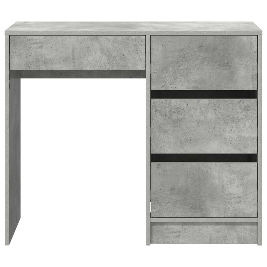 vidaXL Biurko Betonowy szary 90 x 37.5 x 75 cm Materiał drewnopochodny
