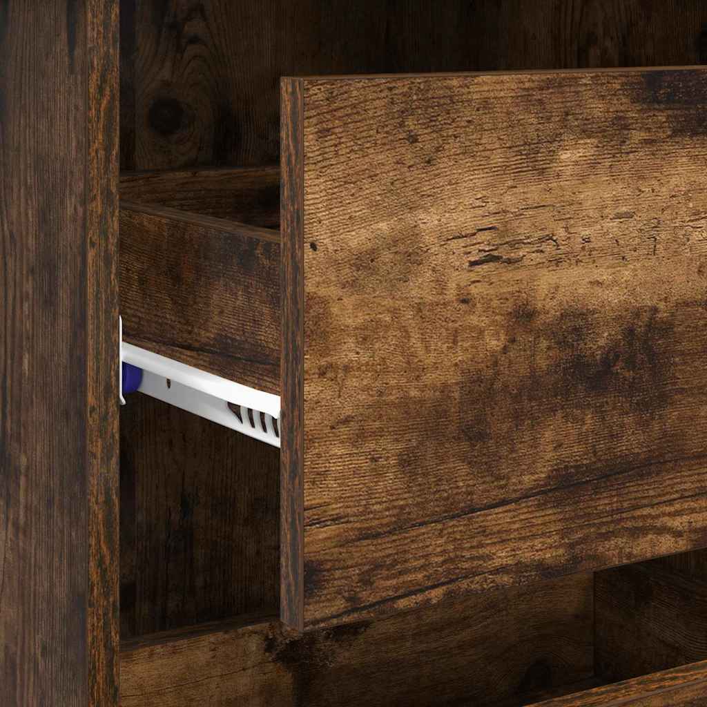 vidaXL Biurko Dąb wędzony 90 x 37.5 x 75 cm Materiał drewnopochodny