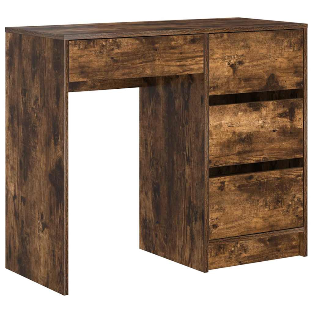 vidaXL Biurko Dąb wędzony 90 x 37.5 x 75 cm Materiał drewnopochodny